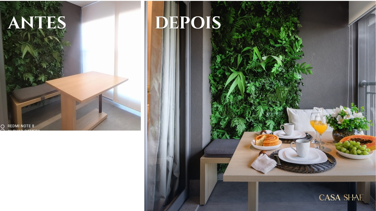 Antes e depois de imóvel preparado com o método